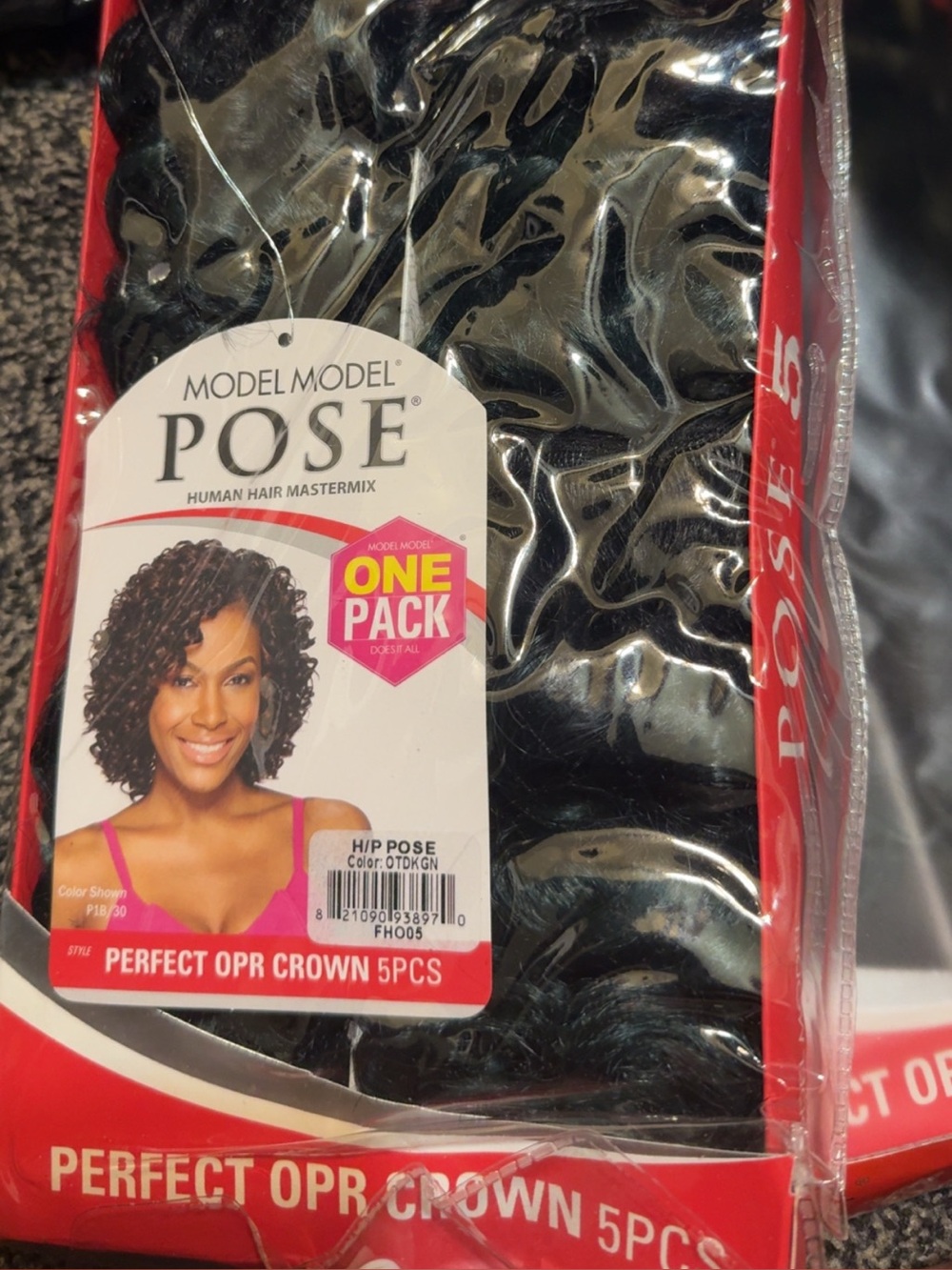 Perfect OPR Crown 5PCS Synthetic Curly Wig – Black